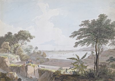 Vista del río Cantón, cerca de Whampoa, China, c.1785-94 de Rev. Edward Thomas Daniell